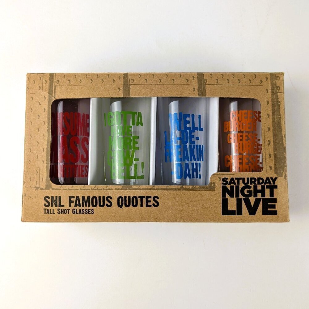 NEW SNL Famous Quotes Tall Shot Glasses